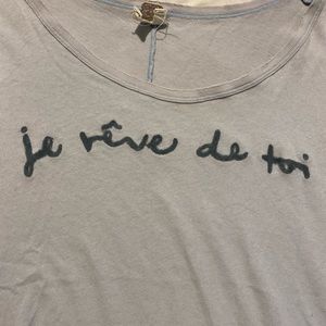 Free People Gray Short Sleeve Tee